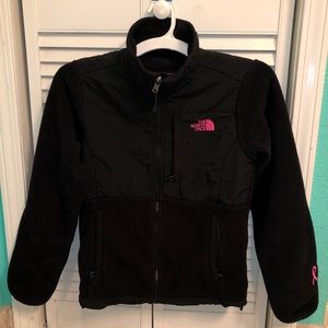 The North Face black fleece zip up jacket !
